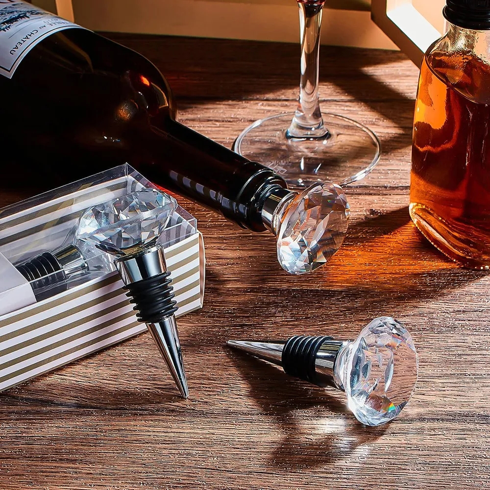Crystal Diamond Cut Wine Stoppers 13