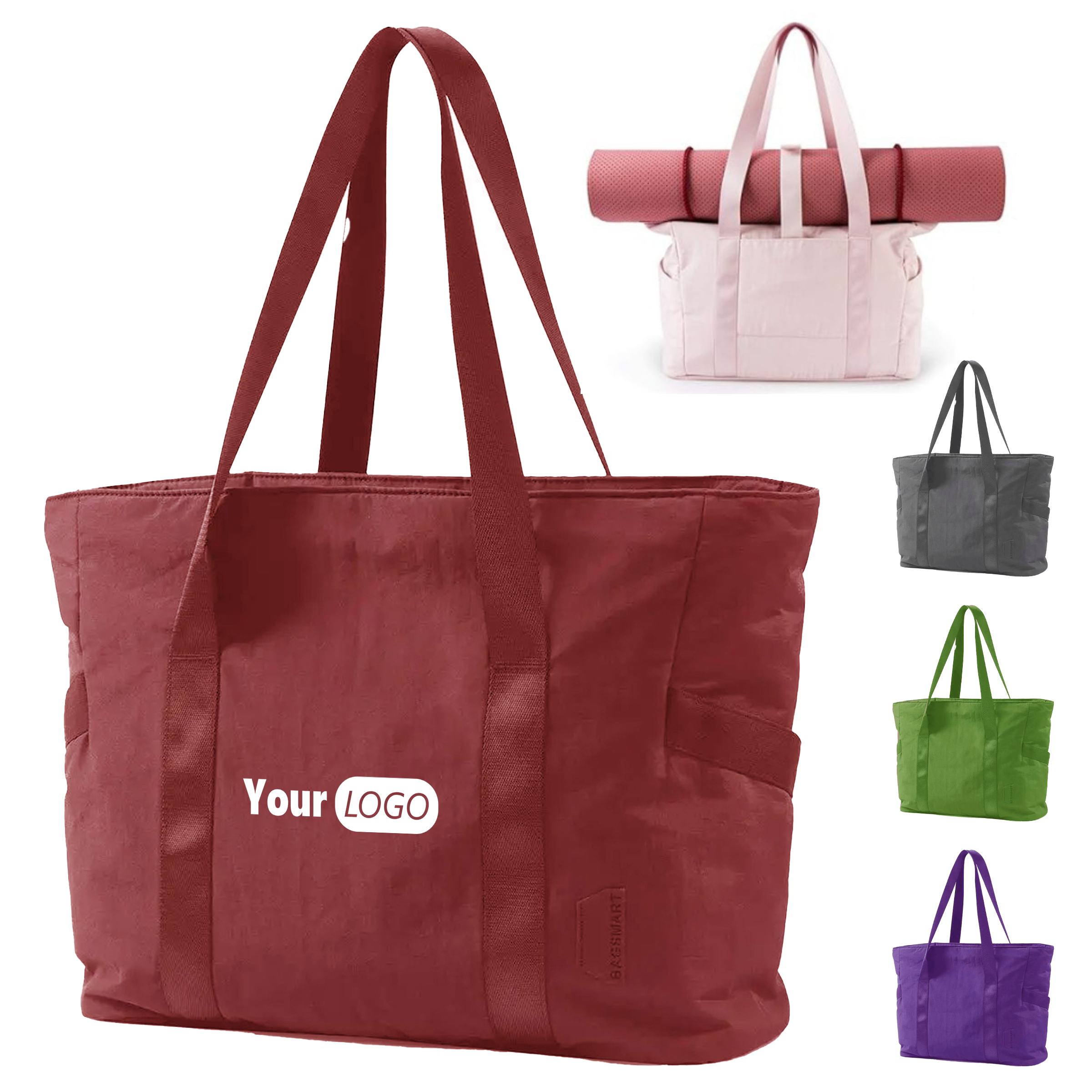Polyester All-In-One Tote Bag For Yoga And Daily Use 3
