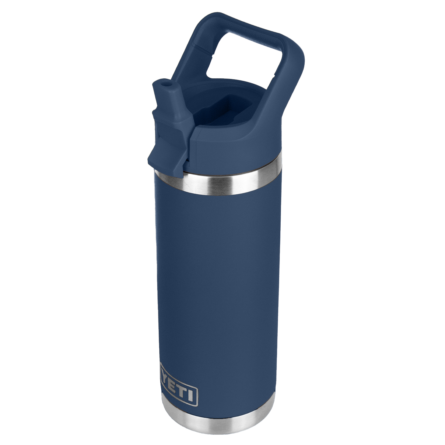 18 Oz YETI® Rambler Stainless Steel Insulated Water Bottle w/ Matching Straw Cap 2