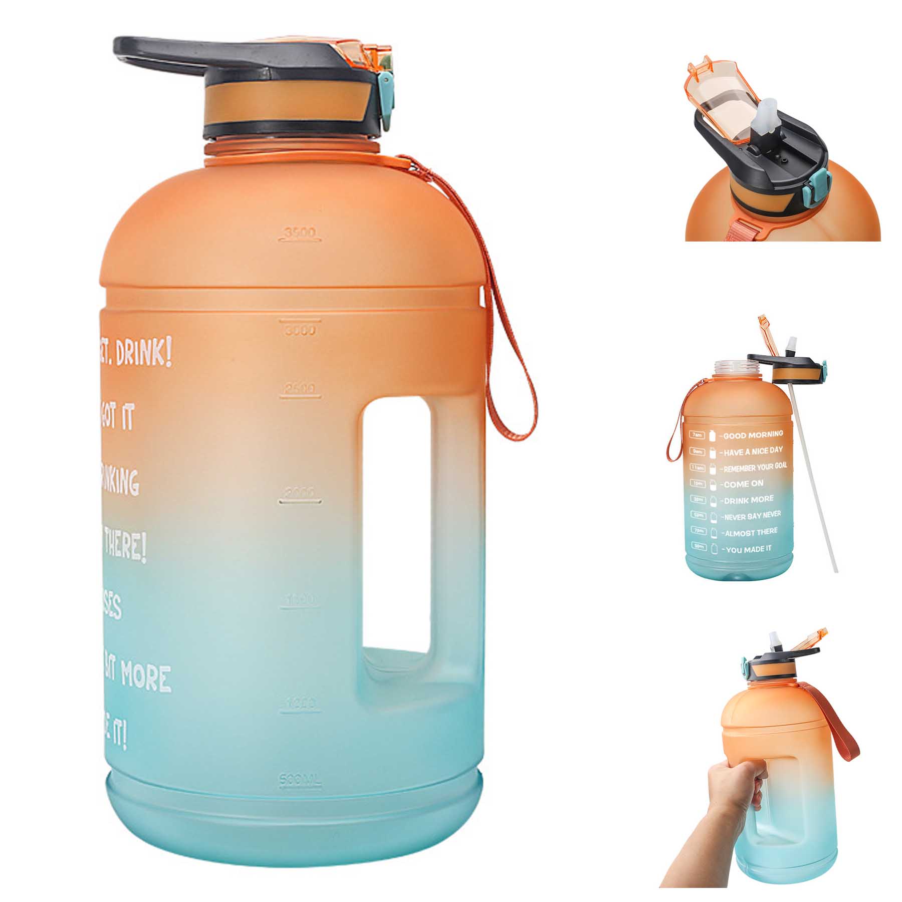 Large 1 Gallon Sports Water Tank Bottles 2