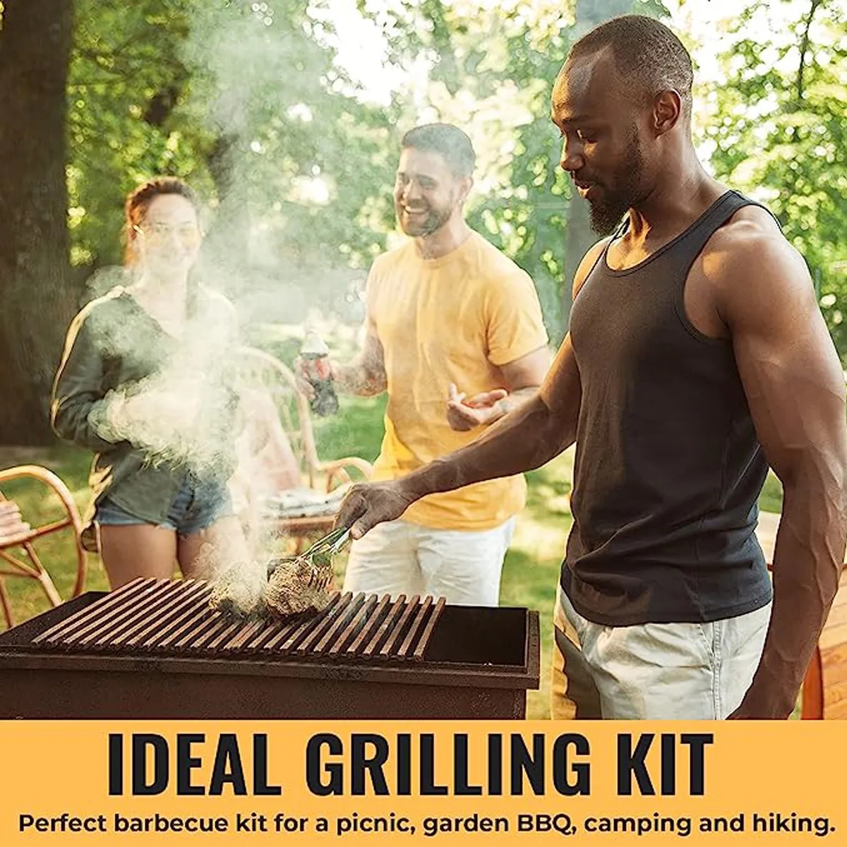 9 Packs Stainless Steel BBQ Grill Tool Set With Storage Bag 4