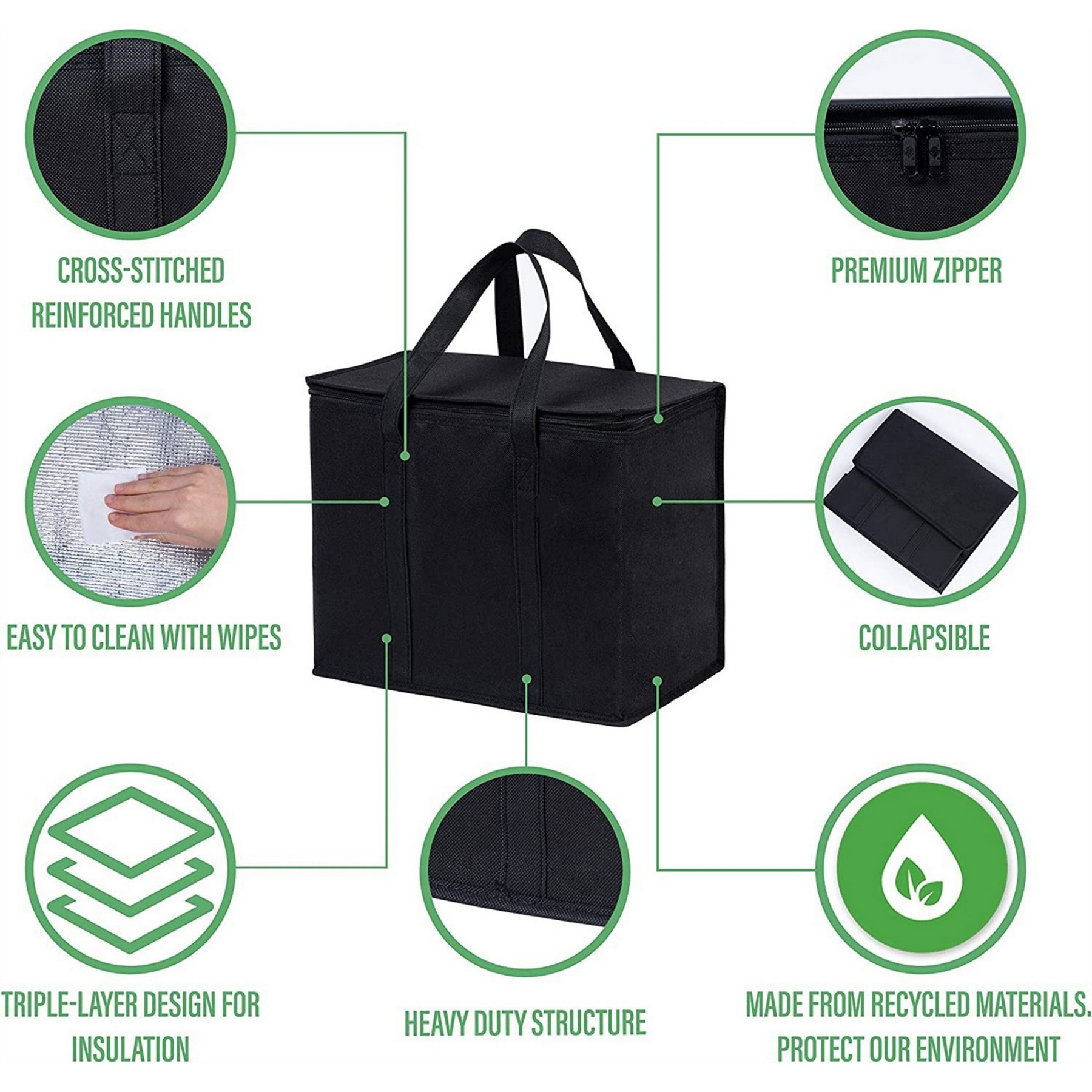 Collapsible Insulated Bag With Sturdy Handles 4