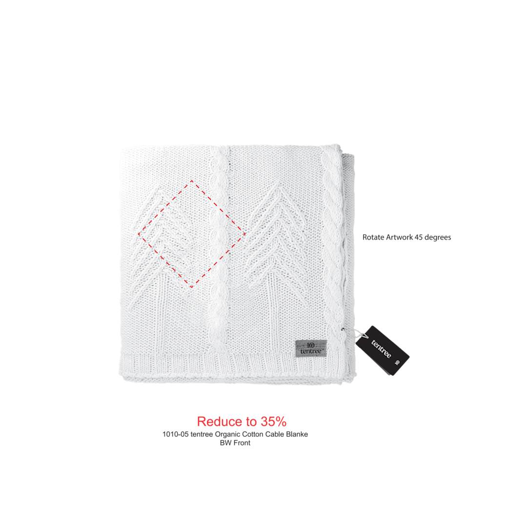 tentree Organic Cotton Cable Blanket 24