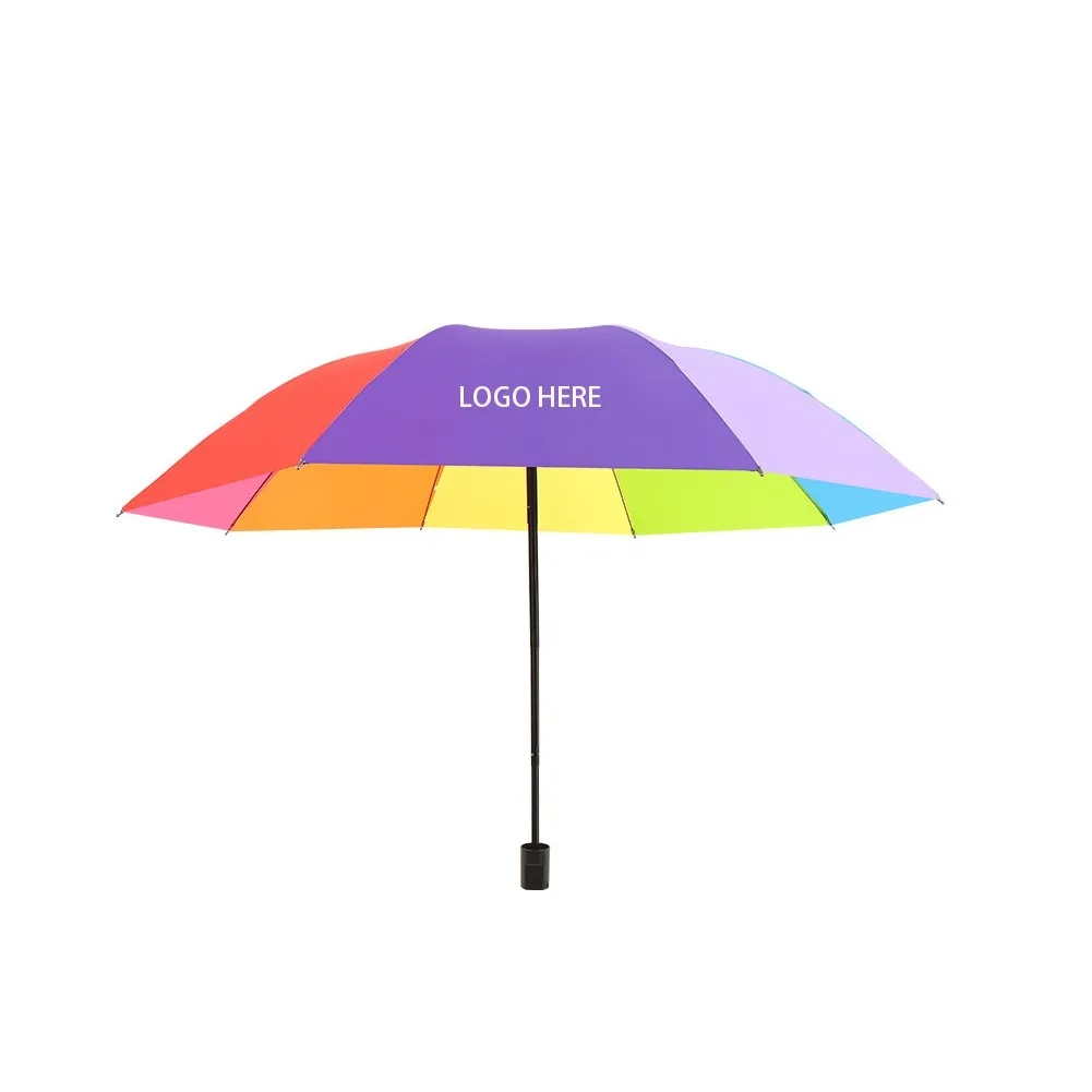 38 Inch 8 Panel Folding Advertising Rainbow Umbrella 6