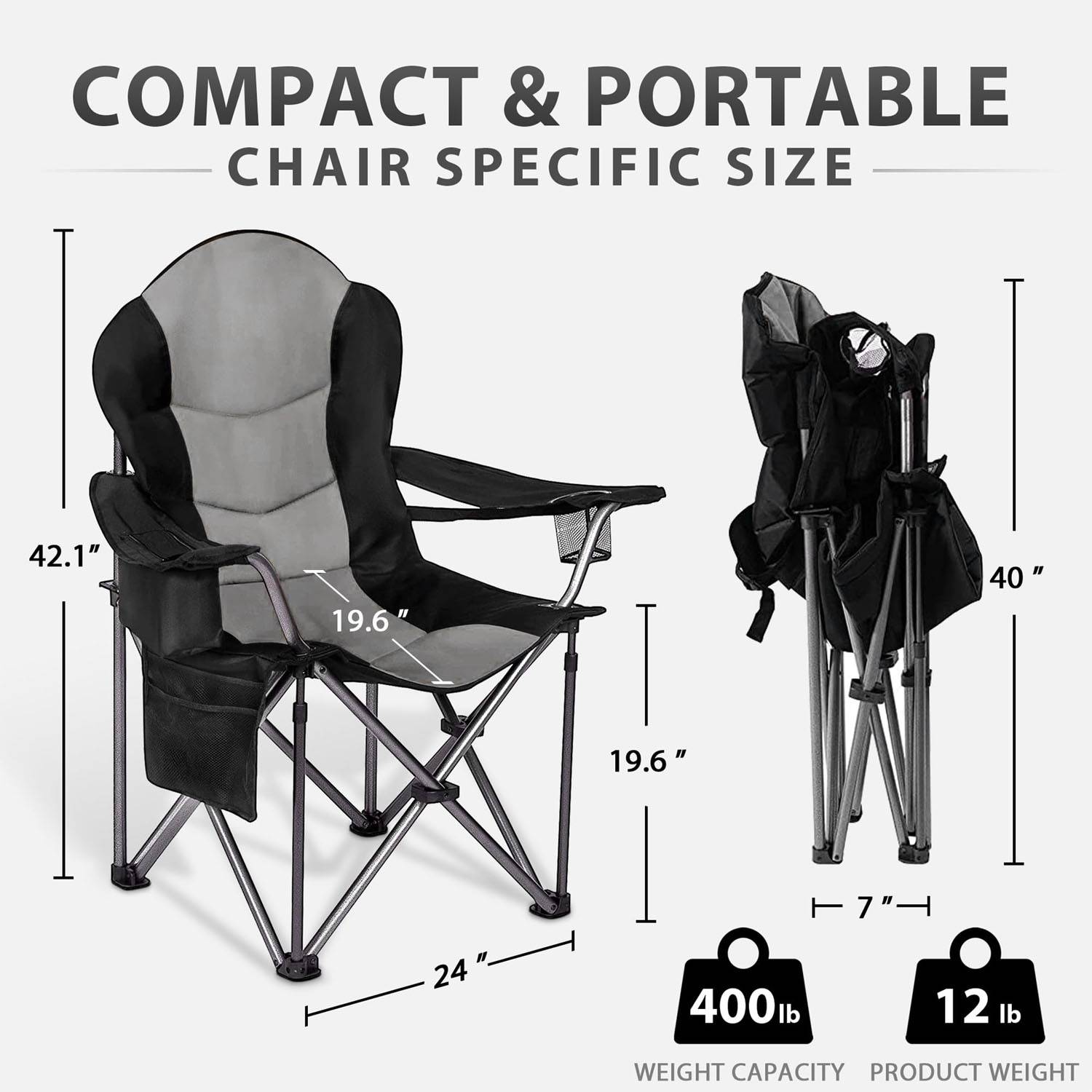 Multifunctional Foldable Heavy Duty Camping Chair 2