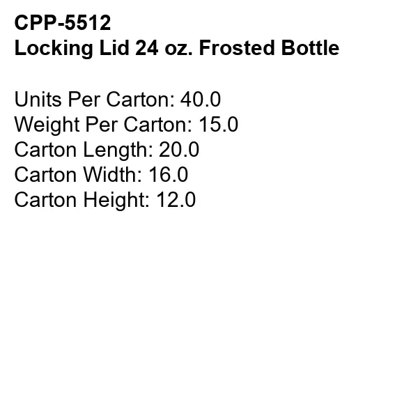LOCKING LID 24OZ FROSTED BOTTLE 1