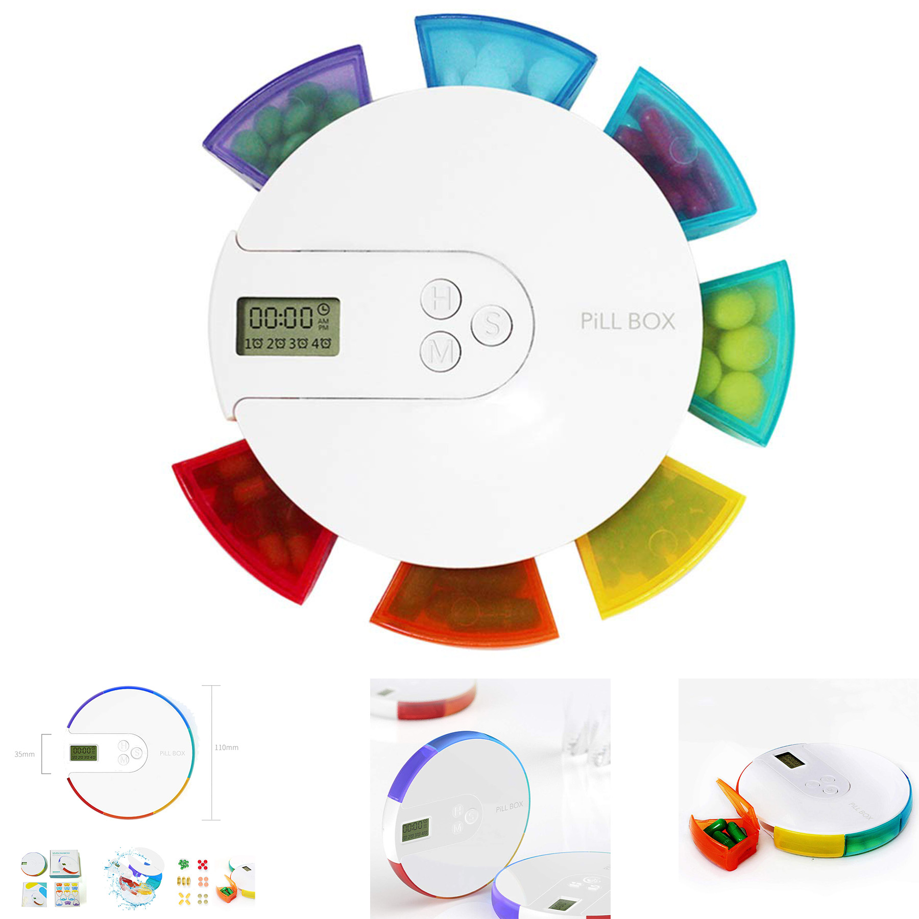 Automatic Pill Dispenser Digital Weekly Pill Organizer