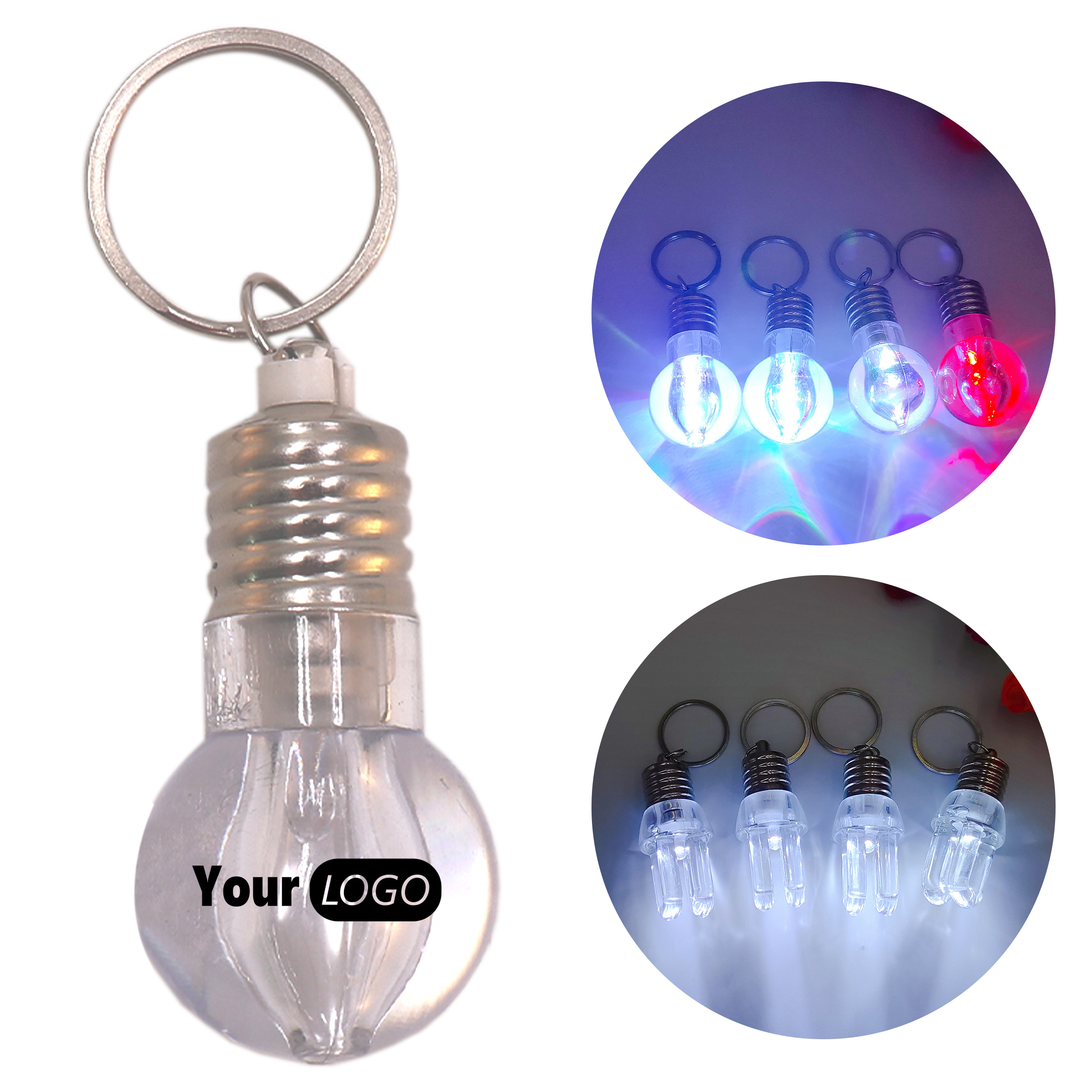 Circular Light Bulb Keychain 2