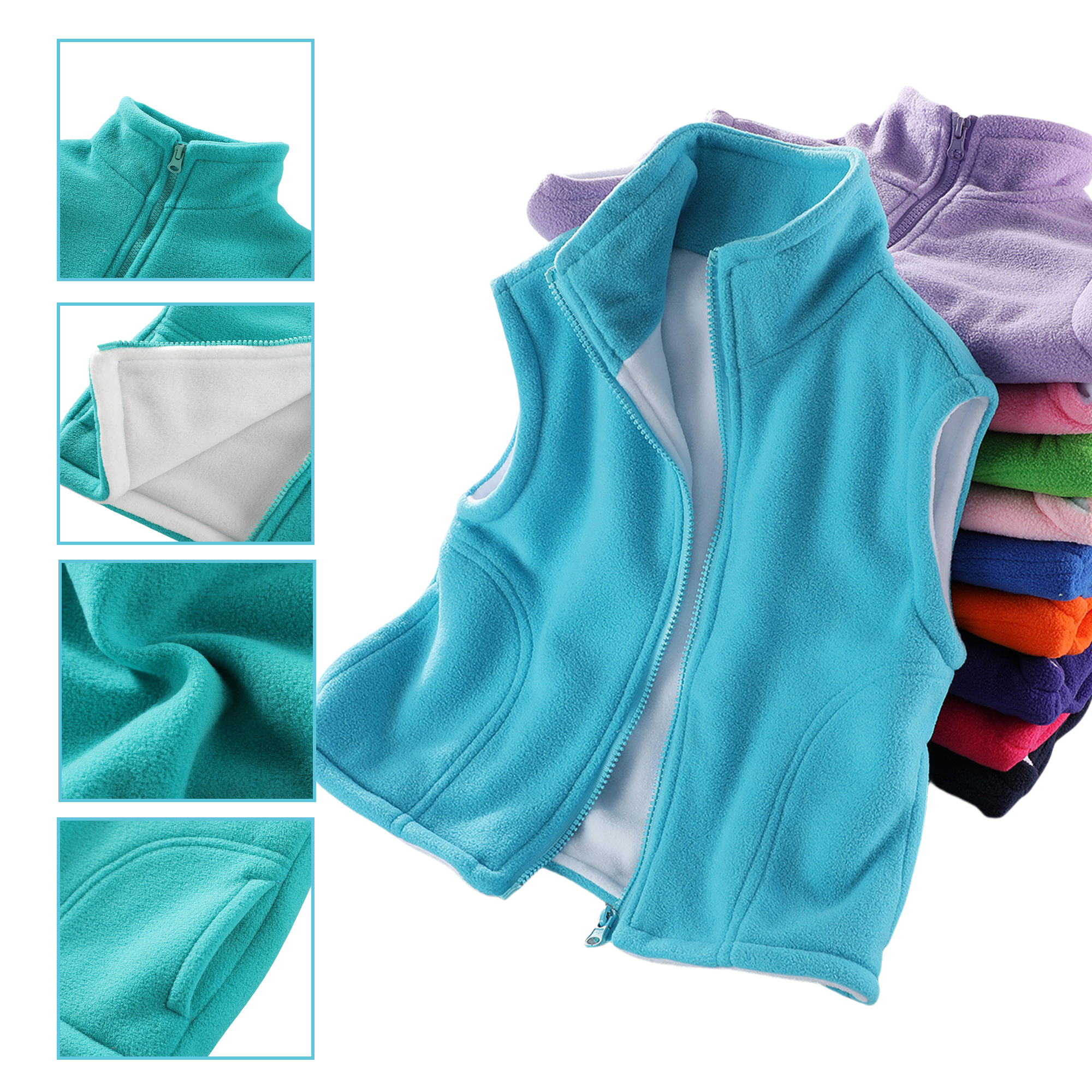 MOQ20 Baby Polar Fleece Vest 13