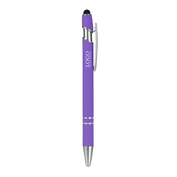 Custom Rubber Coated Stylus Ballpoint Pen 15
