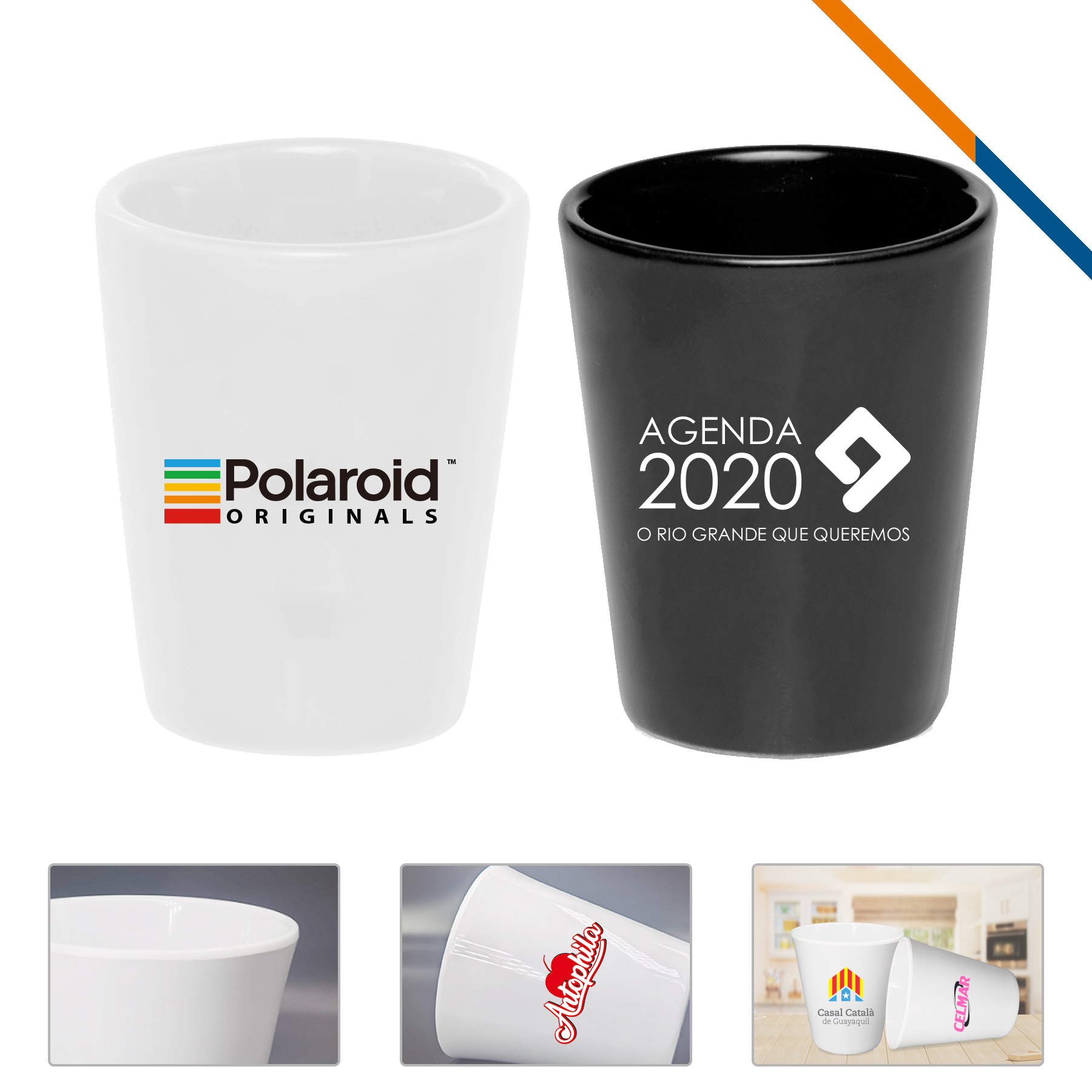 Ravic Ceramic Shot Glasses - 2 OZ. 1