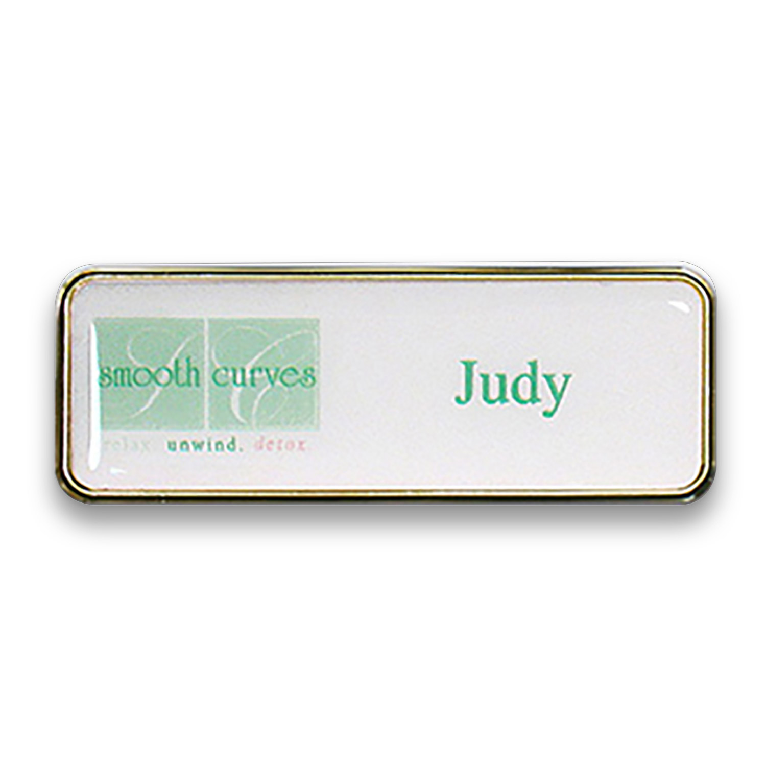 Framed Metal Name Badges 1" x 3" 7
