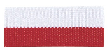 Red/White "V" Neck Ribbon with Clip, 7/8" wide 1