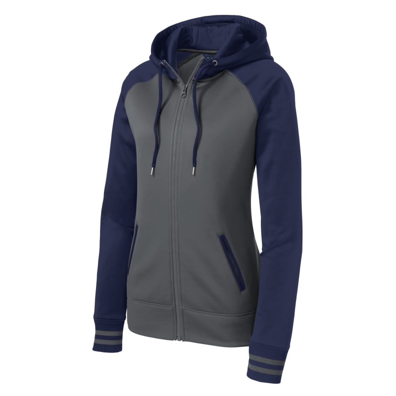 Sport-Tek Women's Sport-Wick Varsity Fleece Full-Zip Hooded Jacket. 16