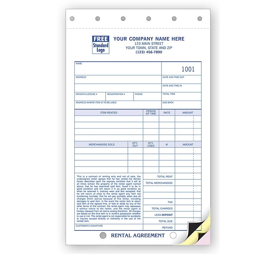 Product / Equipment Rental Agreement Forms 1