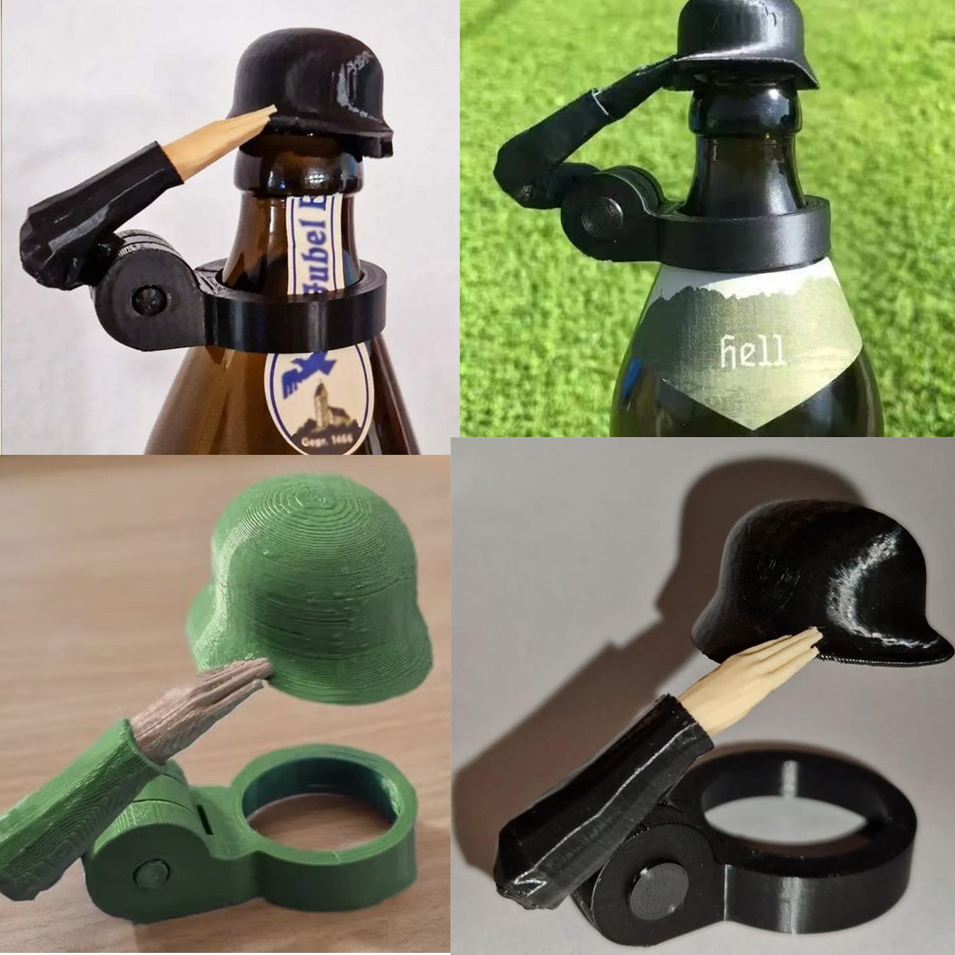 Soldier Salute Beer Bottle Helmet 2