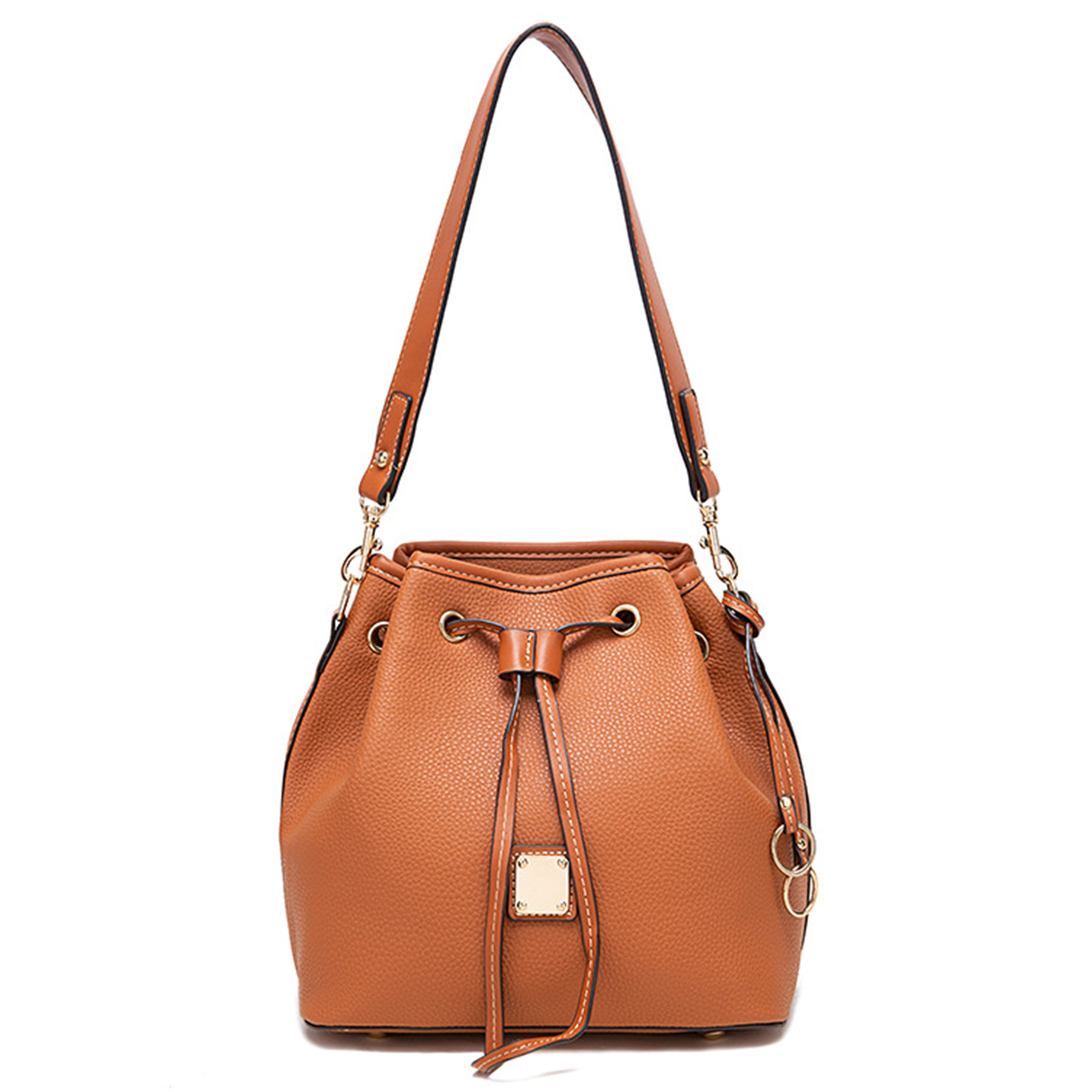 PU Large capacity cross-body bucket bag 7