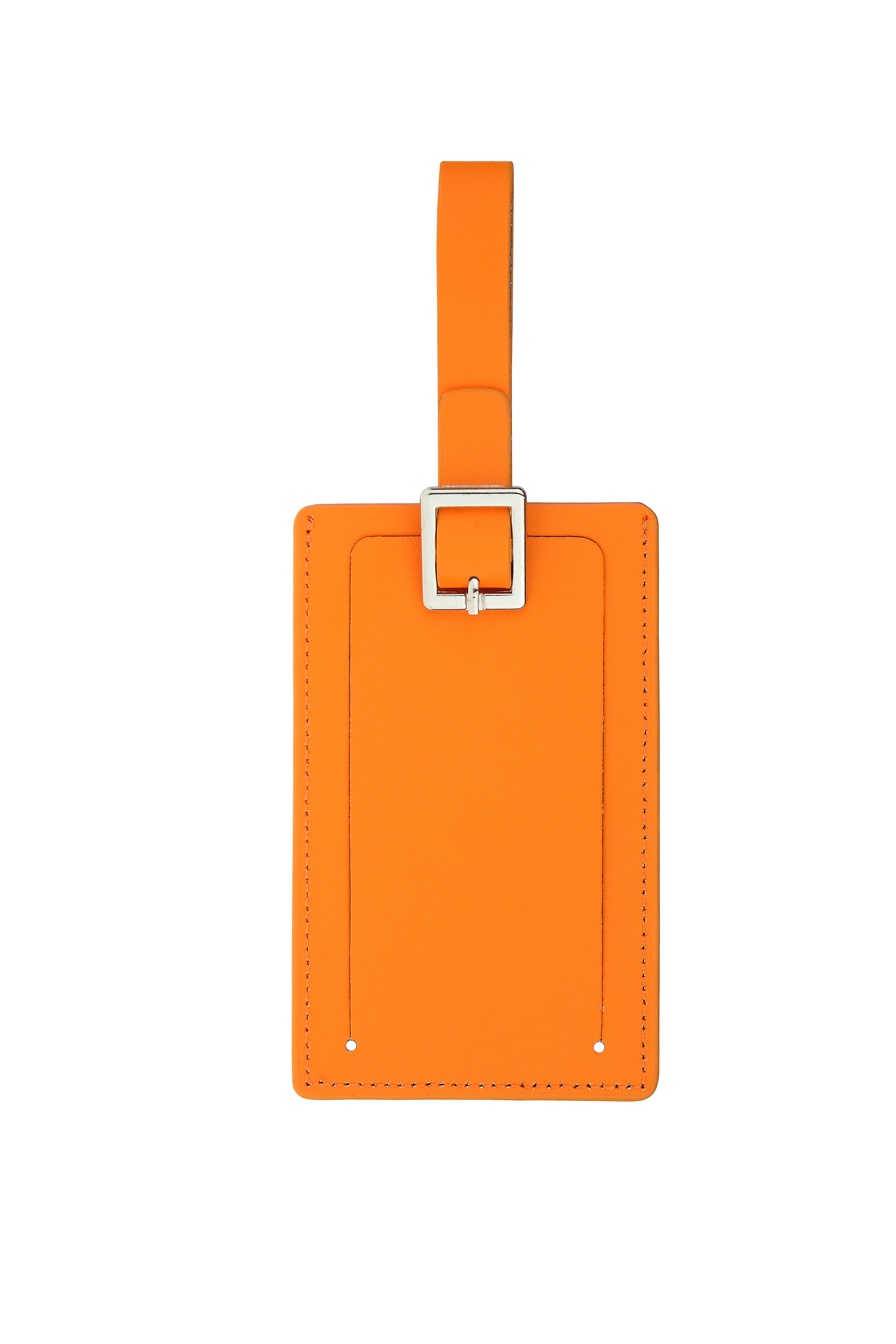 Traveler Bond Leather Luggage Tag - Orange