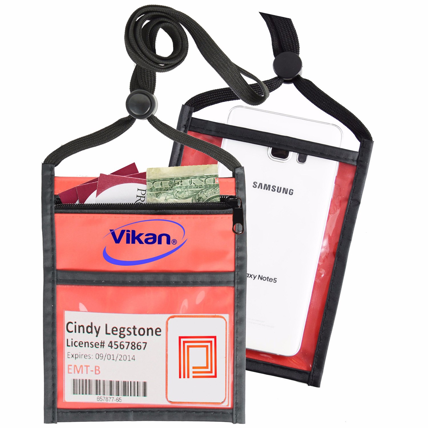 NYLON TWO TONE POUCH WITH FRONT ZIPPER POCKET 2