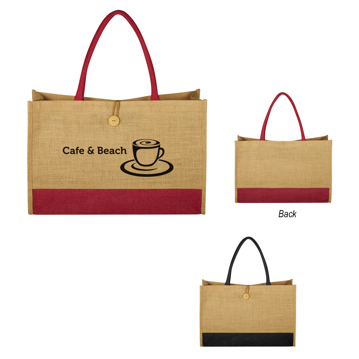 Jute Box Tote Bag, custom tote bag with logo imprint 2