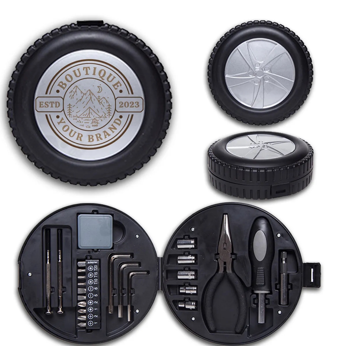 24-Piece Set Portable Mini Multipurpose Tire Shaped Tools 2