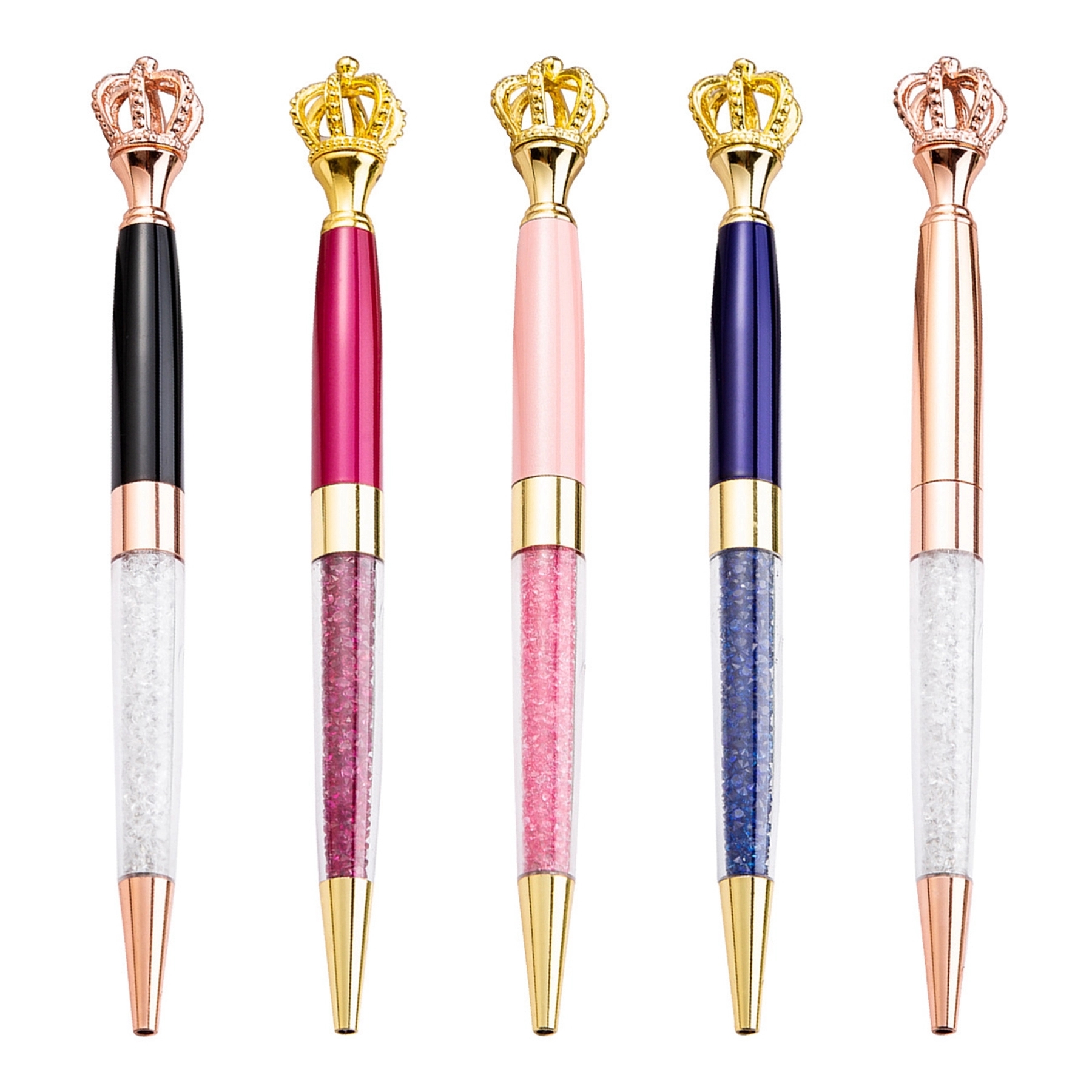 Metal Royal Crown Ballpoint Pen with Quicksand 10