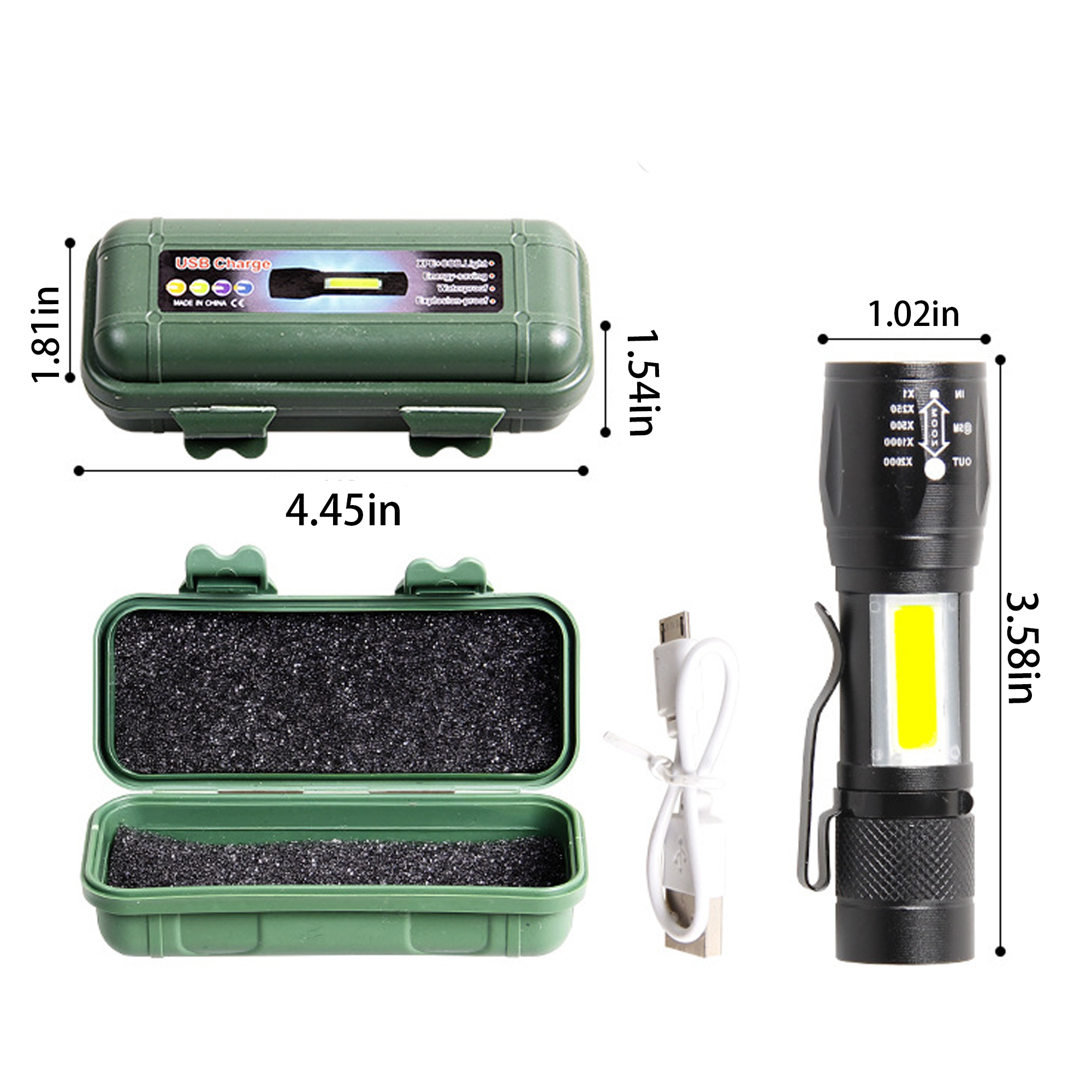 Mini Aluminum LED Flashlight With Strap 2