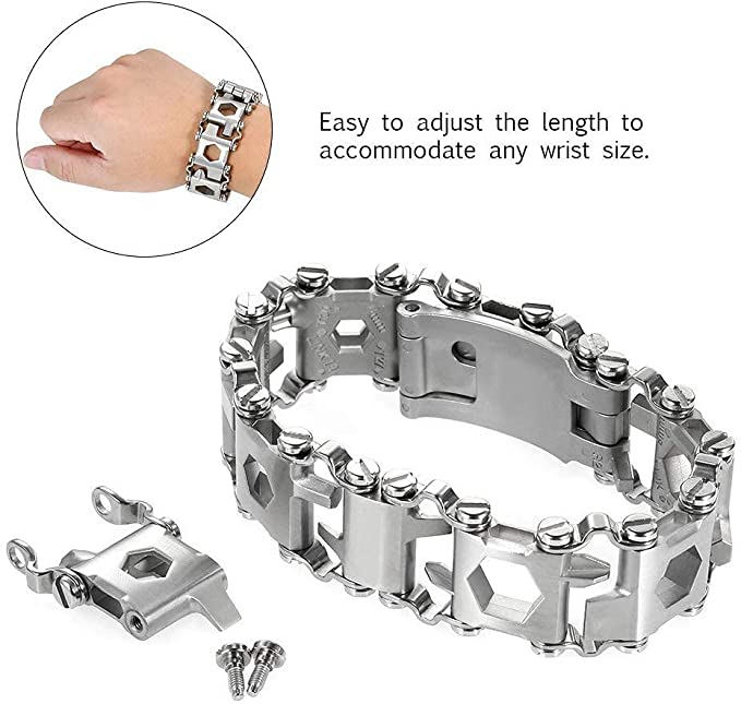 29 In 1 Stainless Steel Multi-functional Tool Bracelet for Family/ Camping/Hiking 10