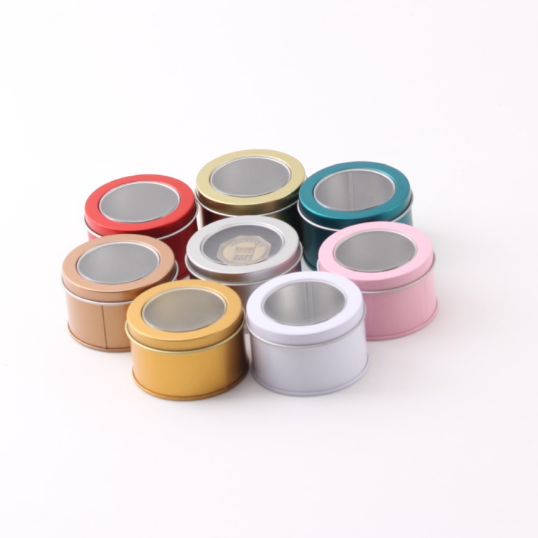 Round Tin Box With PVC Window 3