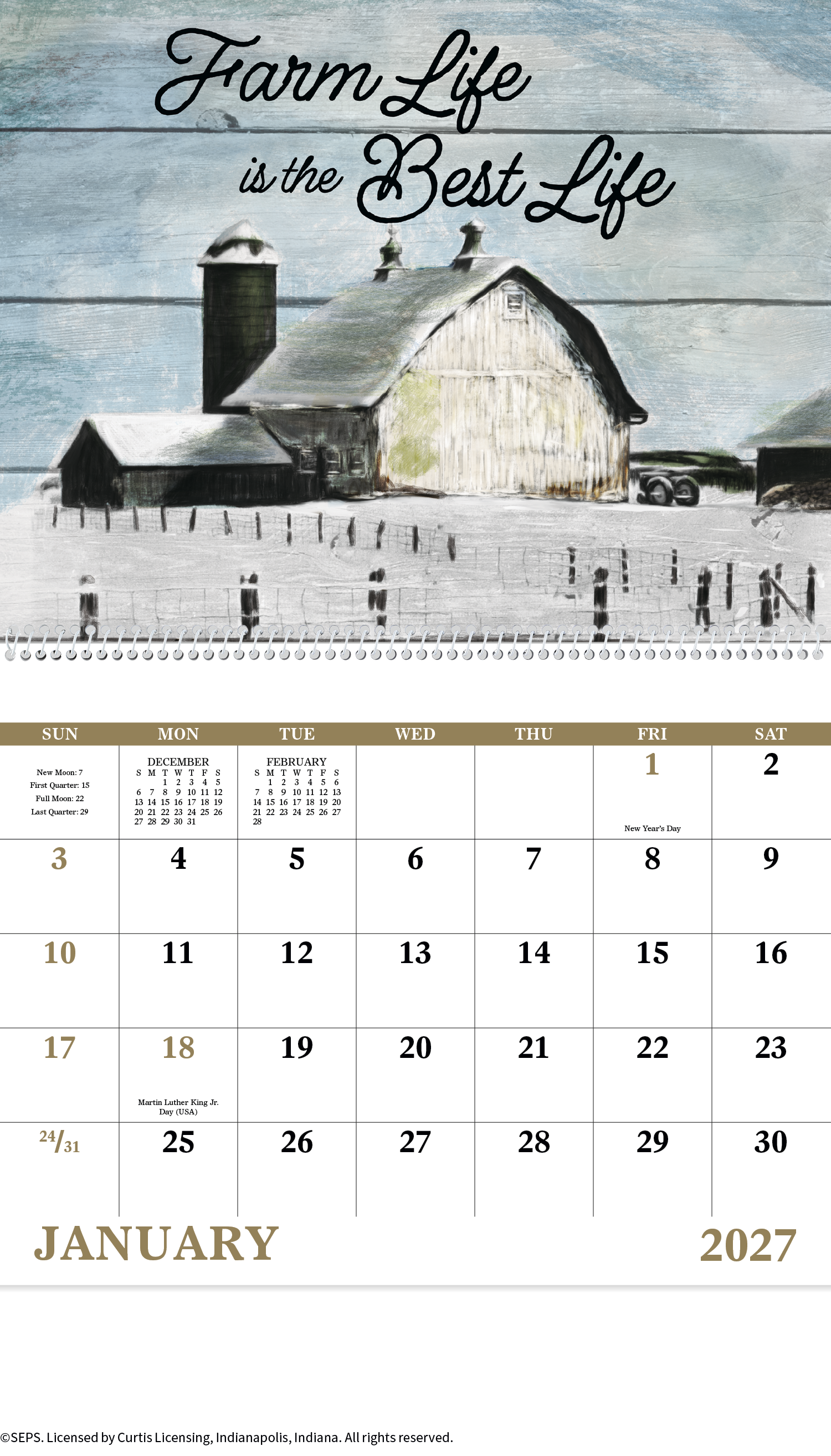 Good Value™ Country Days - Spiral Calendar 33