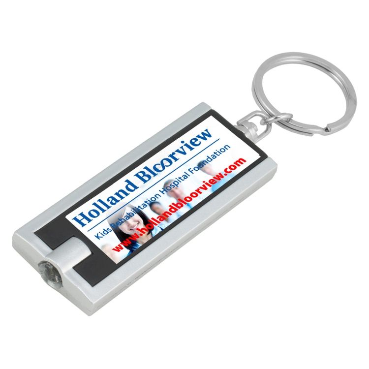 "Akari FC" PhotoImage ® Full Color Imprint Slim Keyholder Keylight with Bright White LED Light 6
