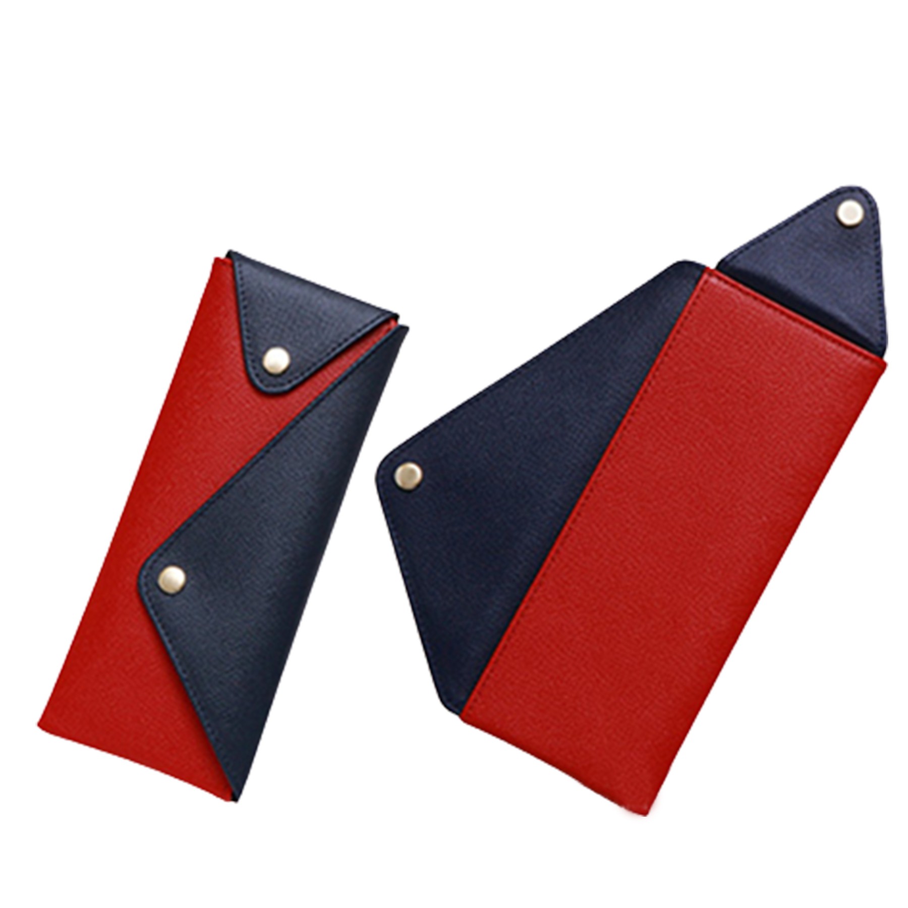 Pu Leather Pencil Bag W/Snap-Fastener Lock 3