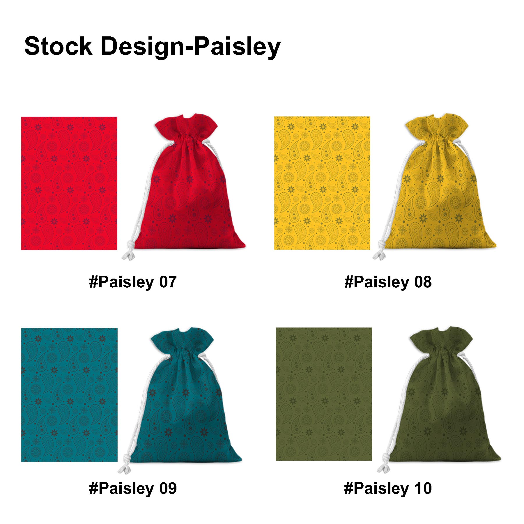 5 Oz. 100% Cotton Full Color Drawstring Pouch Bag 7
