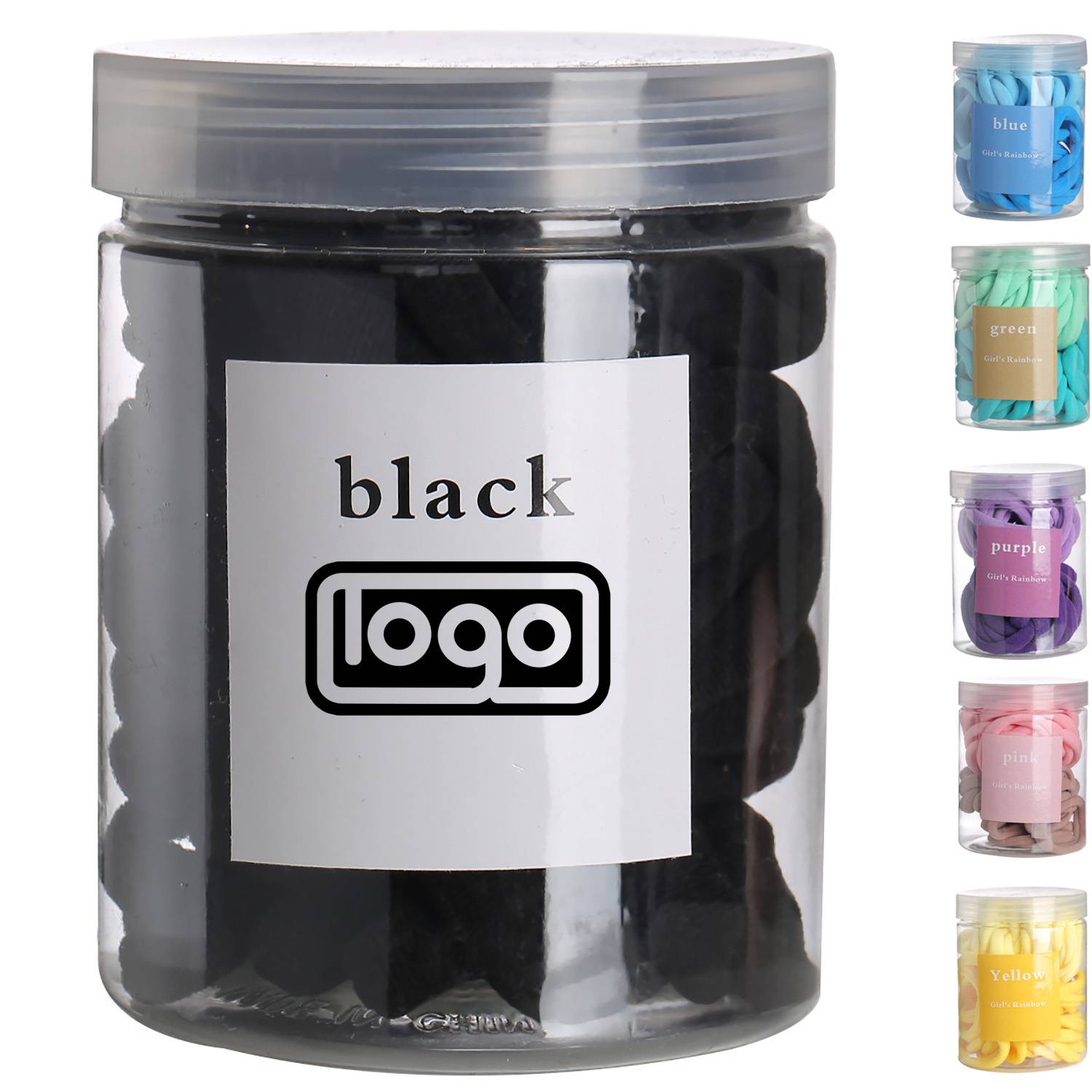 50pcs Seamless Elastic Hair Ties - Bulk Pack for Daily Use 2