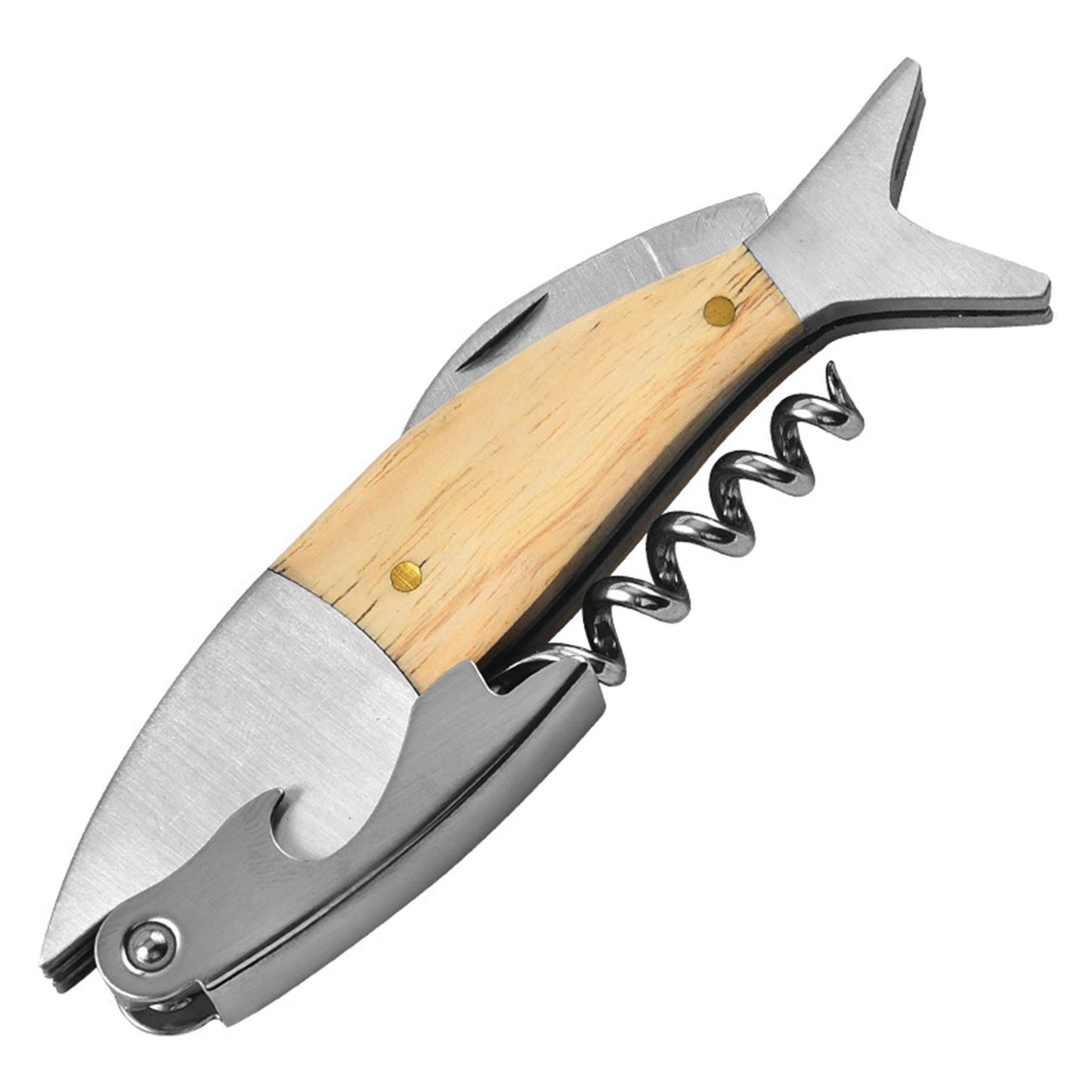 3-In-1 Wooden Handle Bottle Opener 2