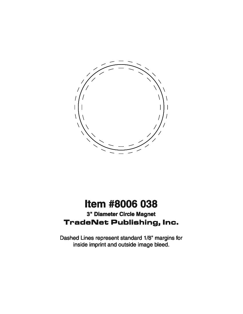 Magnet - 3 Inch Diameter Circle - 20 mil. 3
