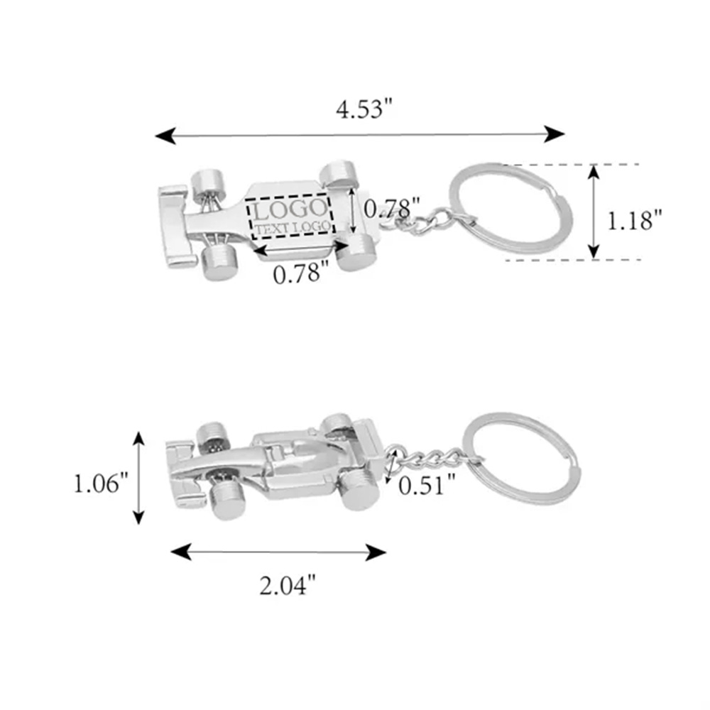 Mini Race Car Keyring Metal Keychain 4