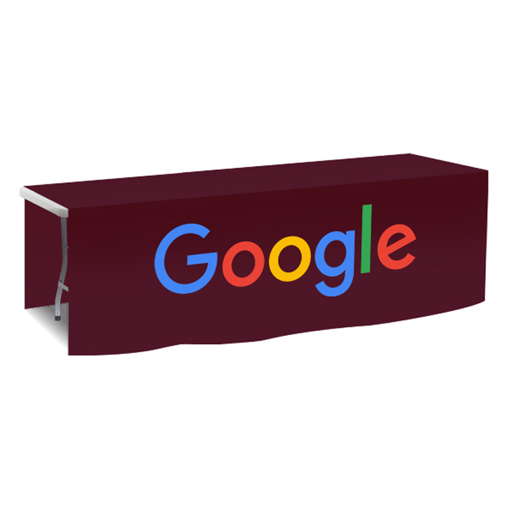 96 in. x 88 in. PolyKnit Table Drop (Full Color Logo) 30