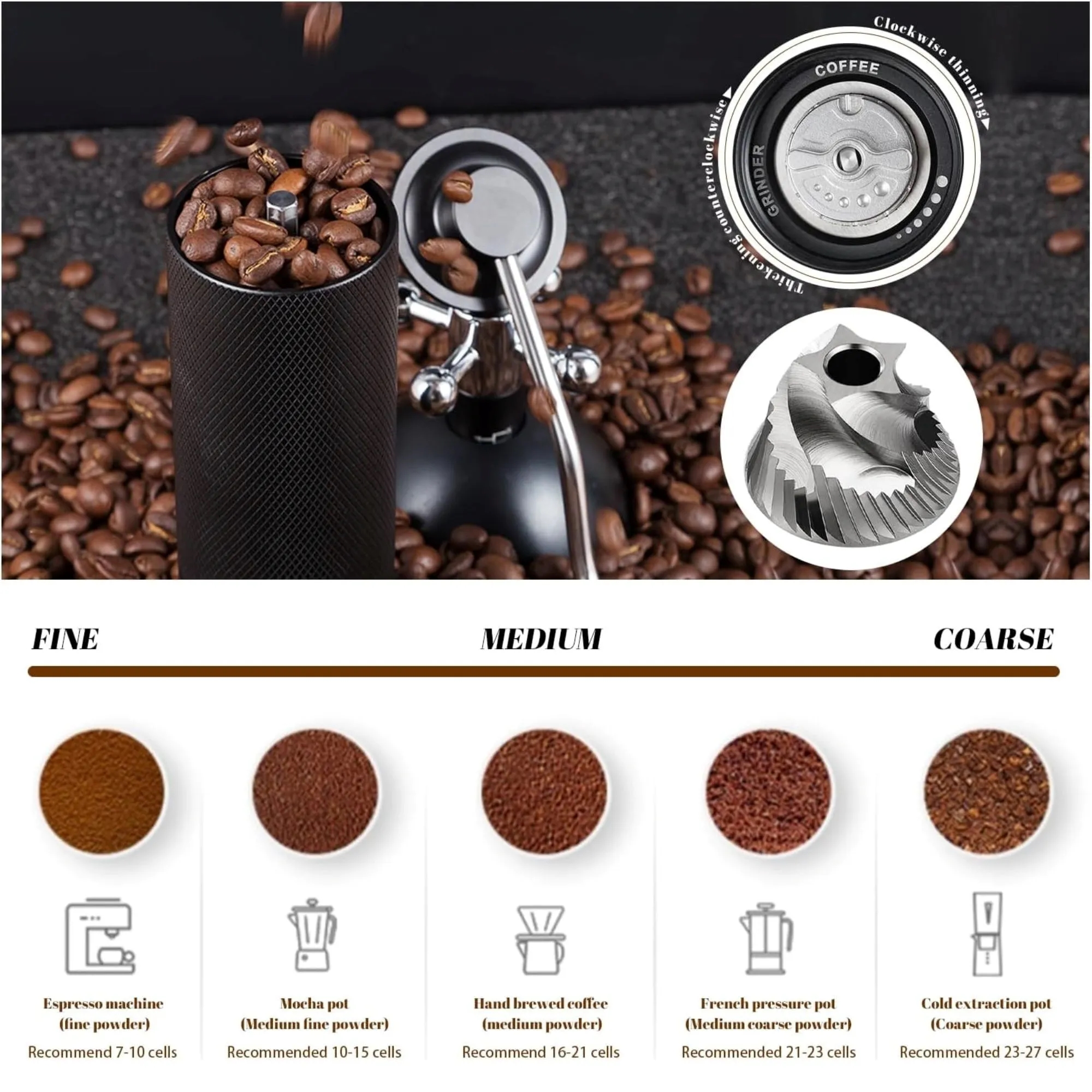 Manual Coffee Bean Grinder 5