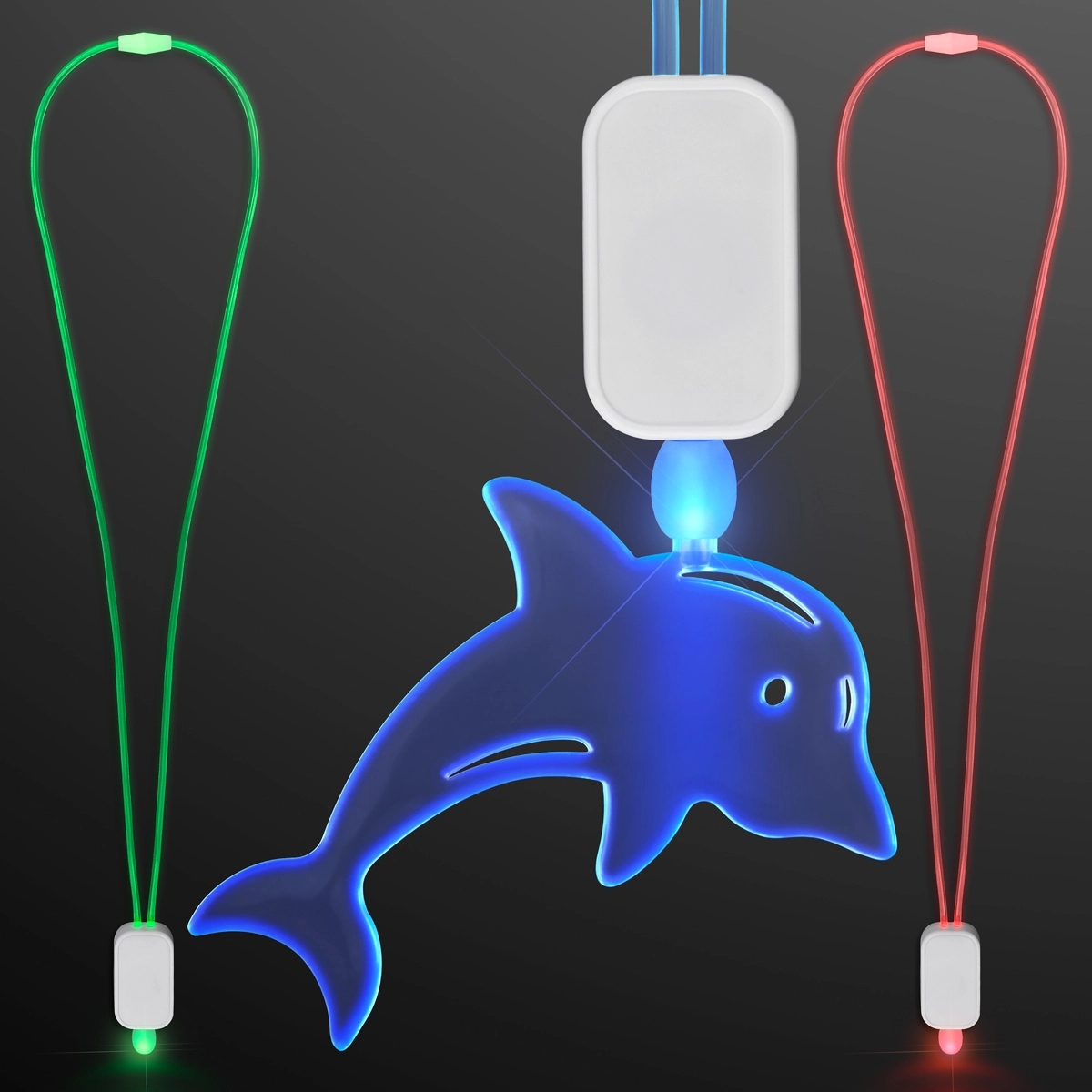 LED Lanyards with Acrylic Dolphin Pendant 3
