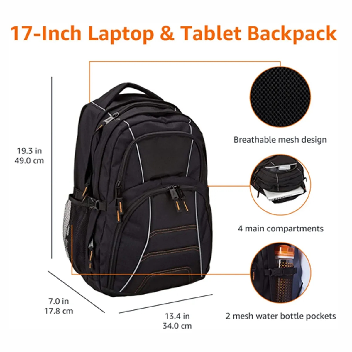 Custom Large Capacity Travel Laptop Backpack For Men 9