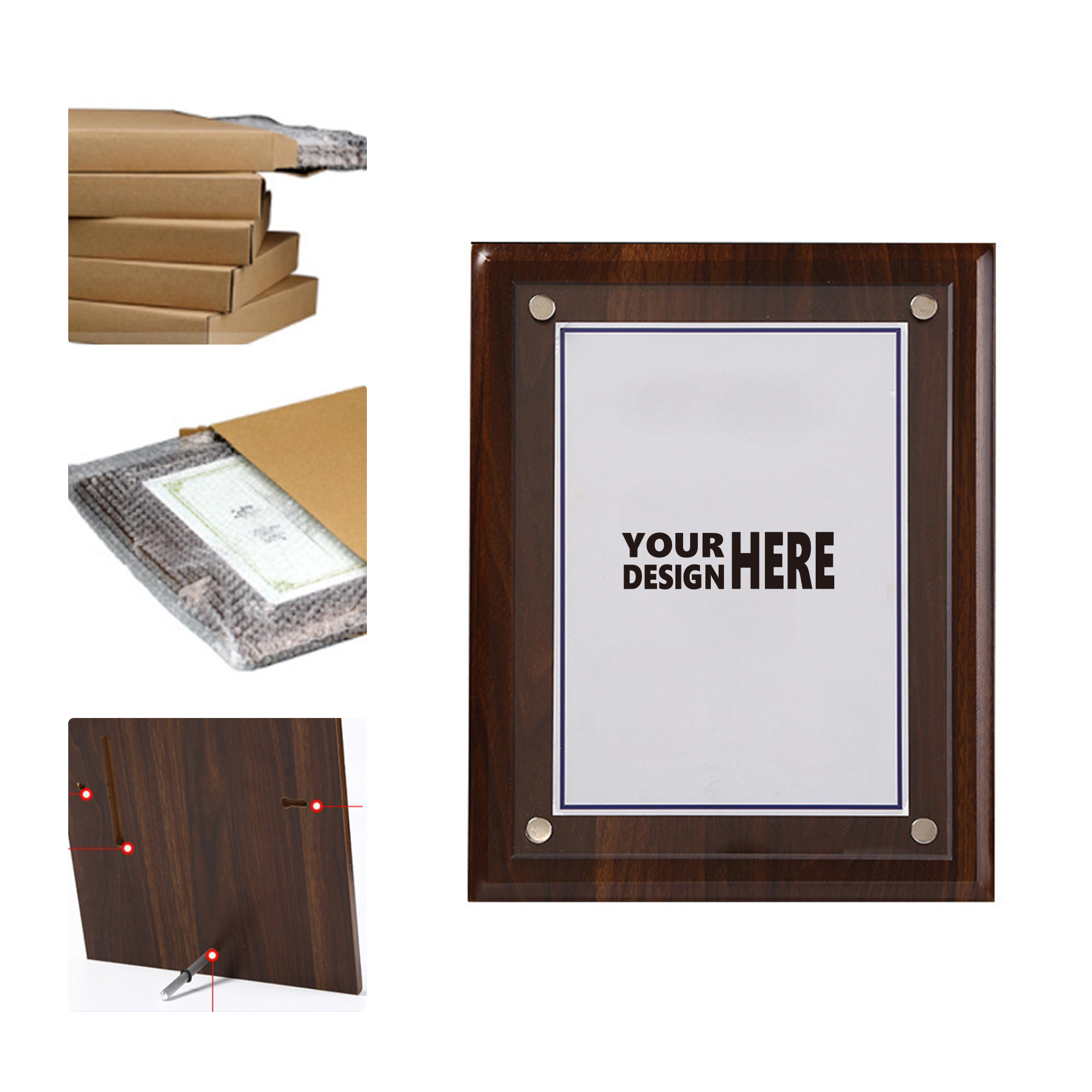 MOQ 50 Wooden Acrylic Award Plaque 2