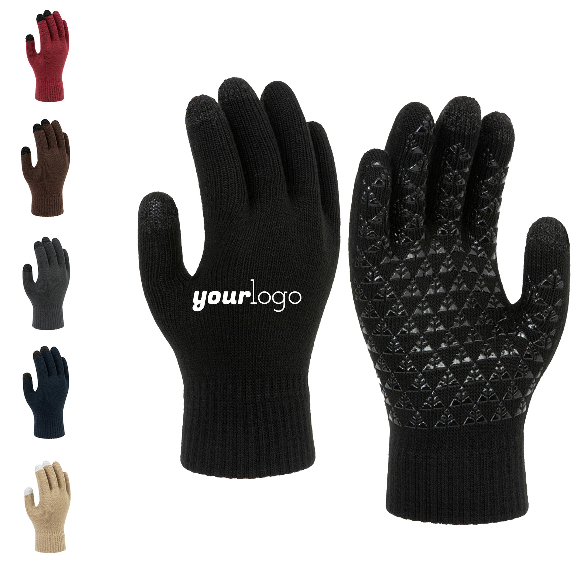 Conductive Thermal Touchscreen Gloves with Grip for Winter Use 3