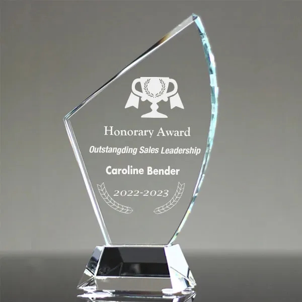 Optical Avant Crystal Award Plaque 2