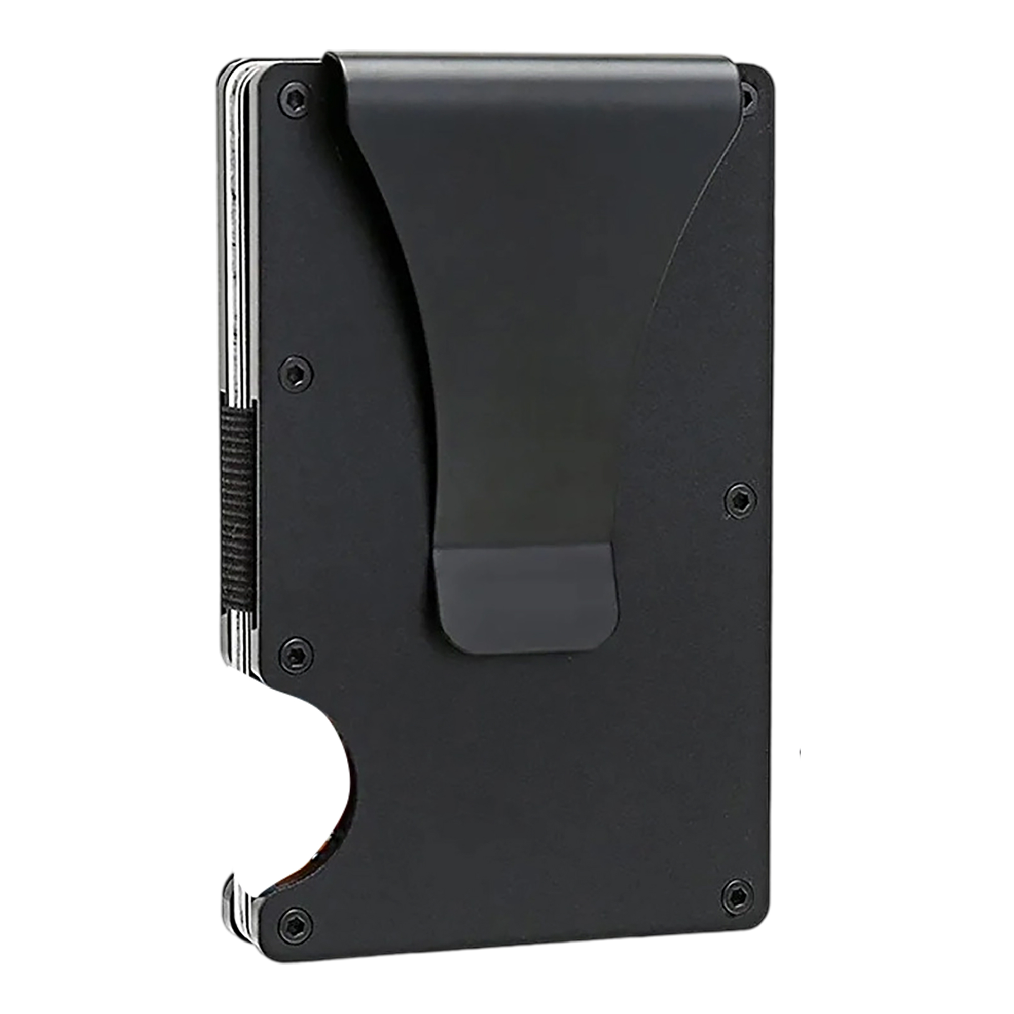Aluminum Alloy RFID Blocking Card Wallet With Elastic Band And Money Clip 3
