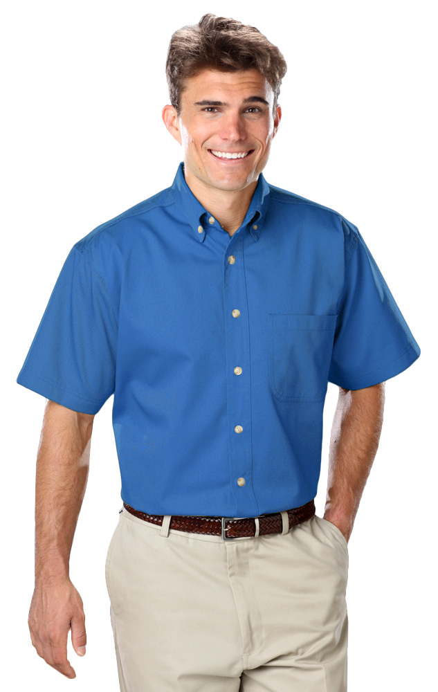 Men's S/S 100% Cotton Twill Shirt 6