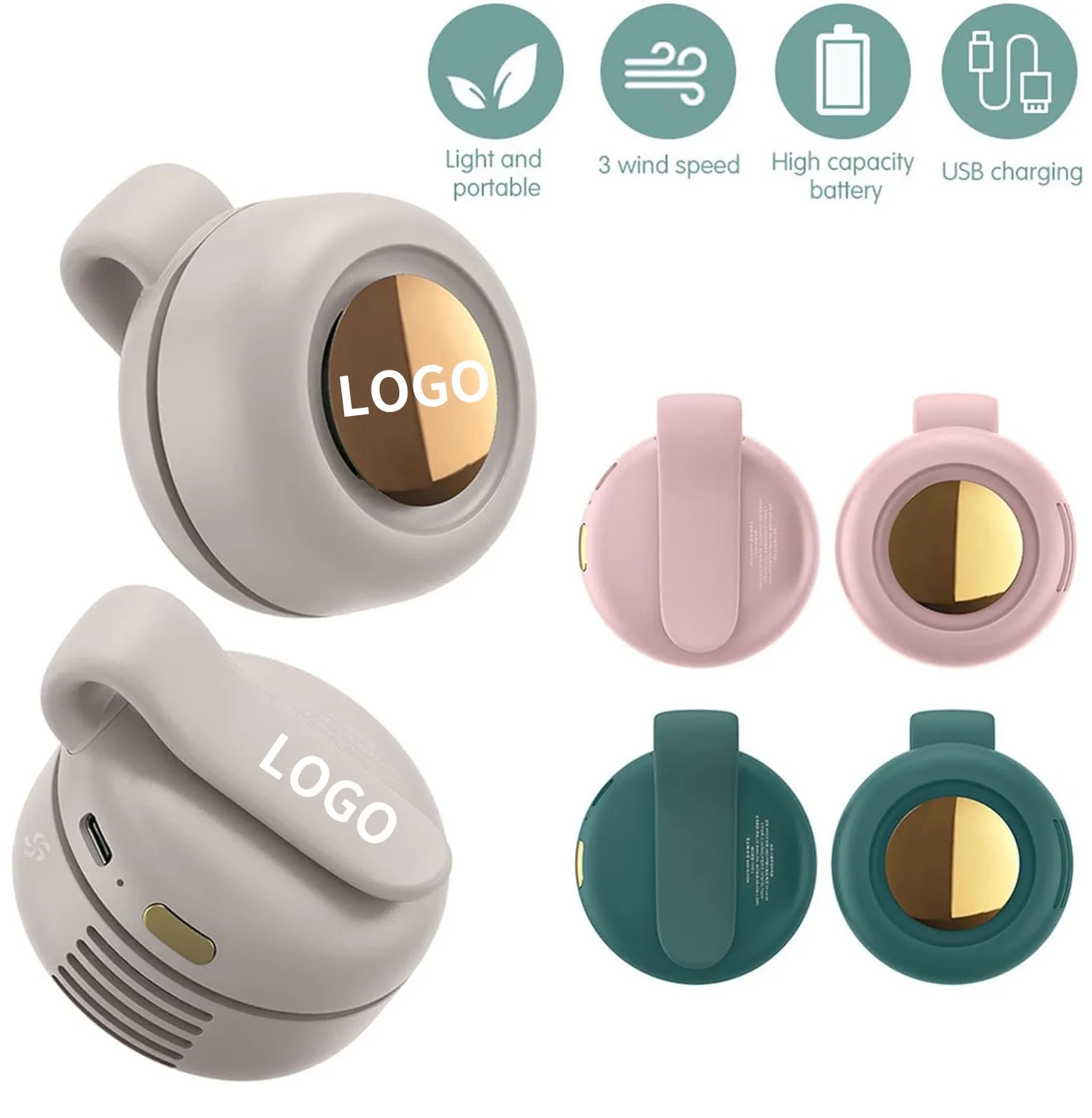 Mini Neck Waist clip USB Fan 5