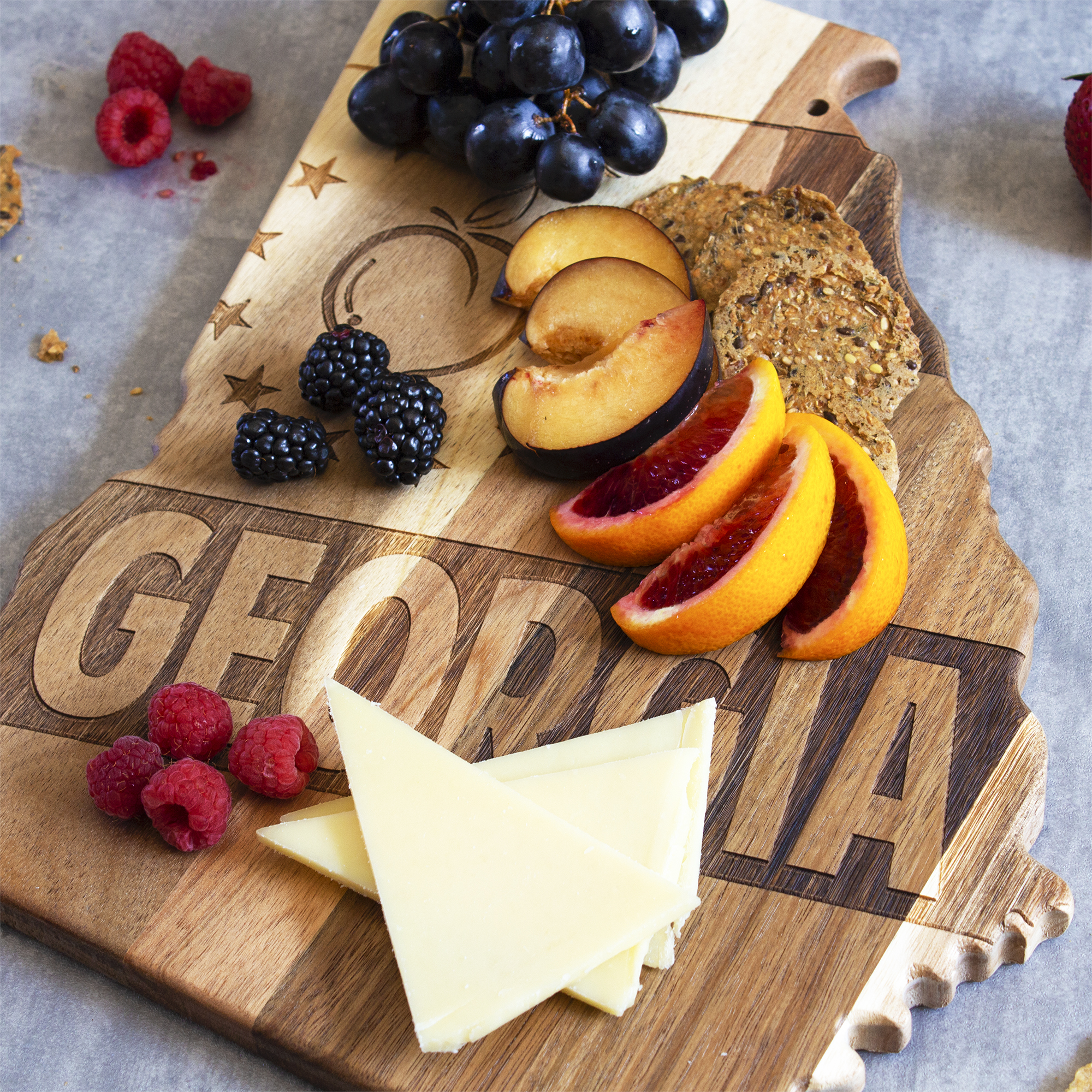 Rock & Branch® Origins Series Georgia State Shaped Wood Serving and Cutting Board 4