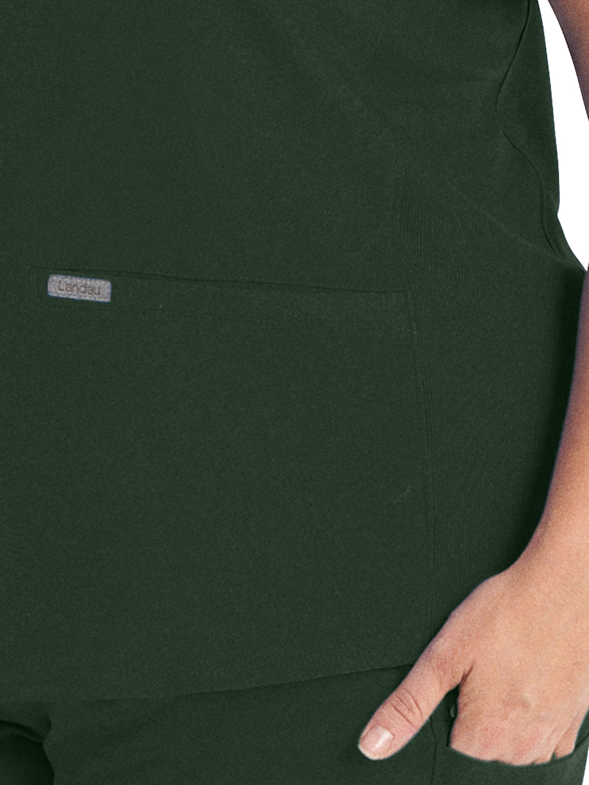 Landau - Forward - Women's Three-Pocket Rib-Knit Neckline V-Neck Top 54