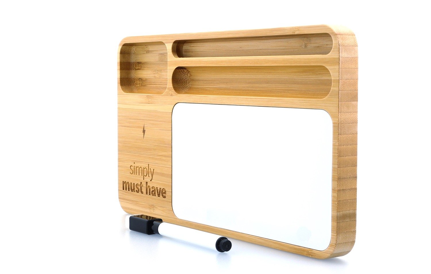 Bamboo 10W Wireless Charging Base with Dry Erase Board 64